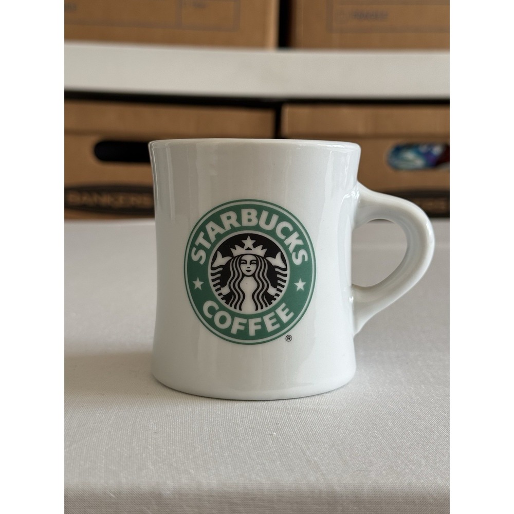 Vintage Starbucks Siren Mug Mermaid White Coffee Tea 90s 10 oz Seattle Classic